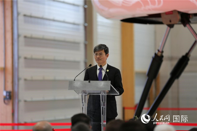 法国中国工商会秘书长李文国致辞（于超凡 摄）